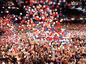 Political Event Balloon Drop