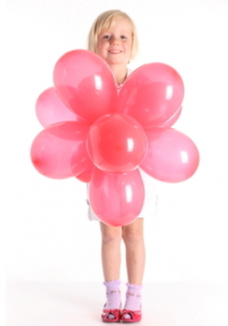Pink latex balloons
